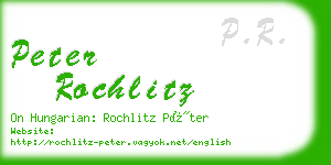 peter rochlitz business card